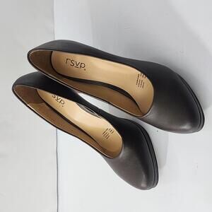 876 RSVP upper leather Brown women heels Size 9